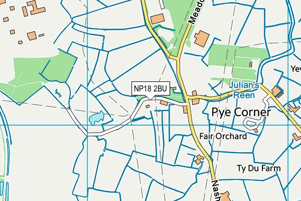 NP18 2BU map - OS VectorMap District (Ordnance Survey)