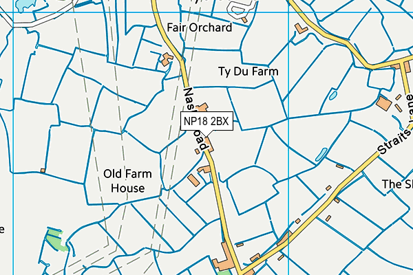 NP18 2BX map - OS VectorMap District (Ordnance Survey)
