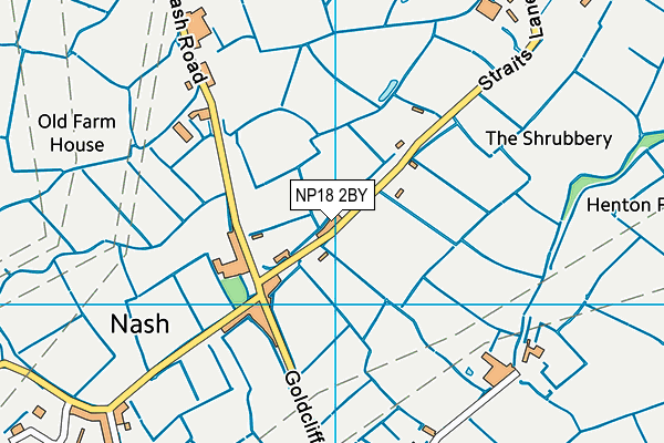 NP18 2BY map - OS VectorMap District (Ordnance Survey)