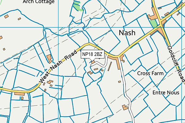 NP18 2BZ map - OS VectorMap District (Ordnance Survey)