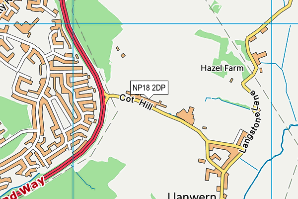 NP18 2DP map - OS VectorMap District (Ordnance Survey)