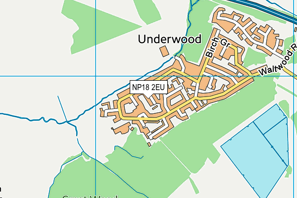 NP18 2EU map - OS VectorMap District (Ordnance Survey)