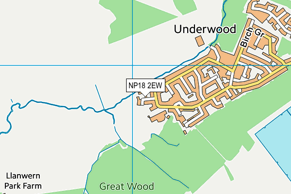 NP18 2EW map - OS VectorMap District (Ordnance Survey)