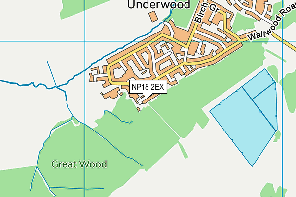 NP18 2EX map - OS VectorMap District (Ordnance Survey)