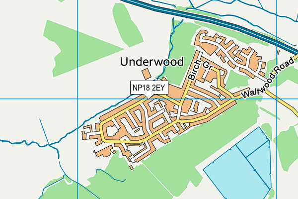 NP18 2EY map - OS VectorMap District (Ordnance Survey)