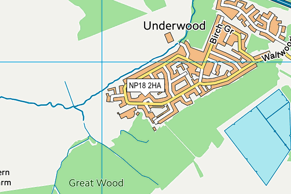 NP18 2HA map - OS VectorMap District (Ordnance Survey)