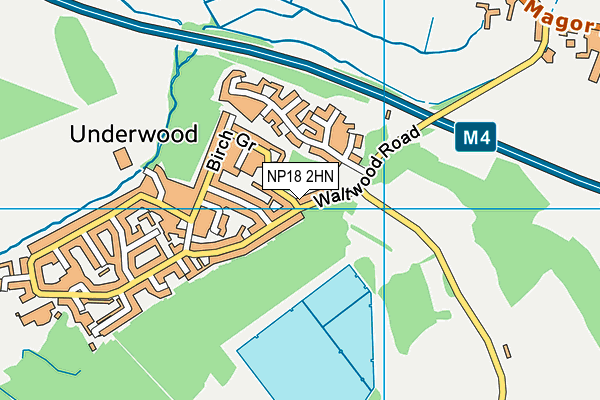 NP18 2HN map - OS VectorMap District (Ordnance Survey)