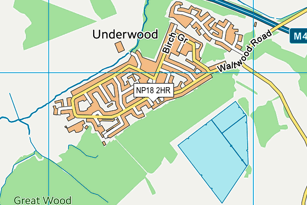 NP18 2HR map - OS VectorMap District (Ordnance Survey)