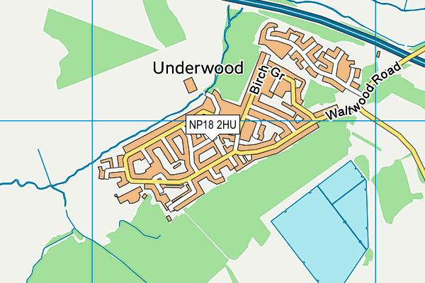 NP18 2HU map - OS VectorMap District (Ordnance Survey)