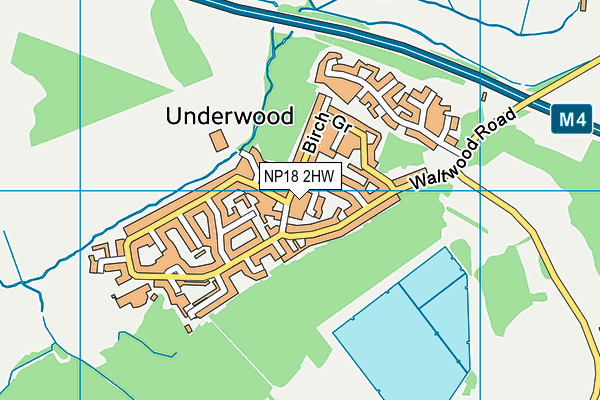 NP18 2HW map - OS VectorMap District (Ordnance Survey)