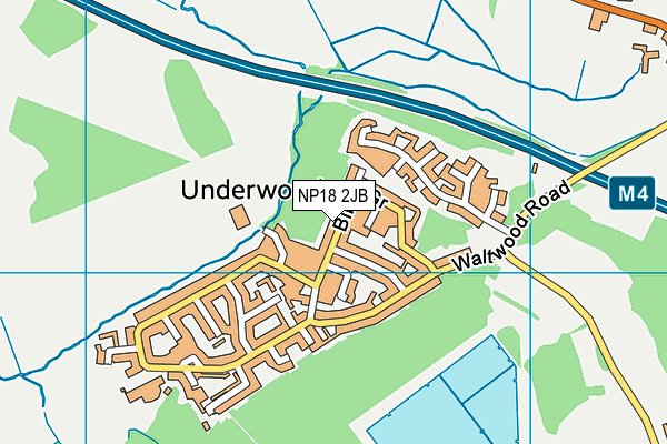 NP18 2JB map - OS VectorMap District (Ordnance Survey)