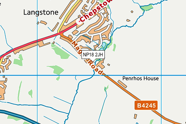 NP18 2JH map - OS VectorMap District (Ordnance Survey)