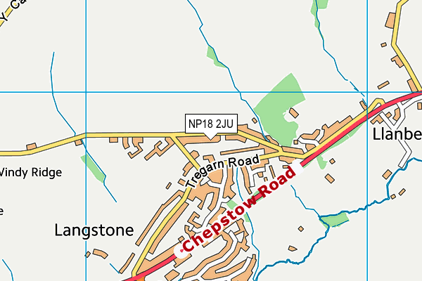 NP18 2JU map - OS VectorMap District (Ordnance Survey)