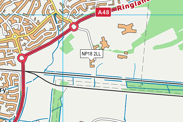 NP18 2LL map - OS VectorMap District (Ordnance Survey)