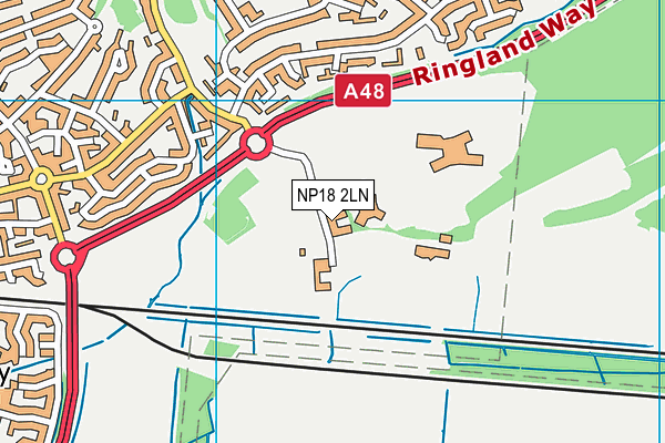 Ysgol Gymraeg Casnewydd map (NP18 2LN) - OS VectorMap District (Ordnance Survey)