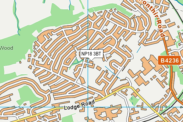 NP18 3BT map - OS VectorMap District (Ordnance Survey)