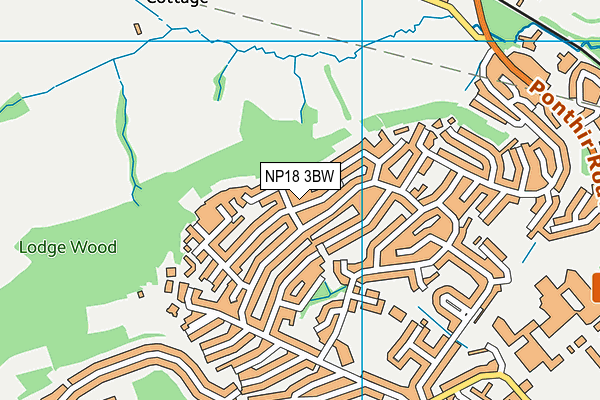 NP18 3BW map - OS VectorMap District (Ordnance Survey)