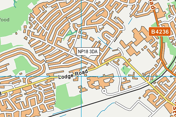 NP18 3DA map - OS VectorMap District (Ordnance Survey)