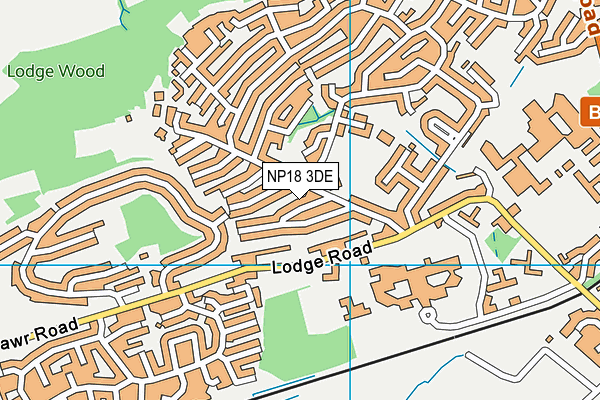 NP18 3DE map - OS VectorMap District (Ordnance Survey)