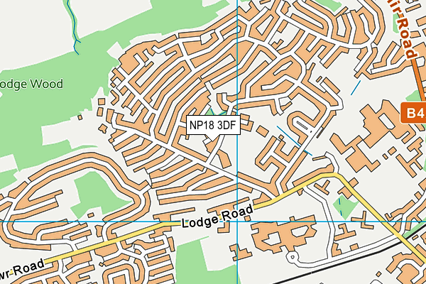 NP18 3DF map - OS VectorMap District (Ordnance Survey)