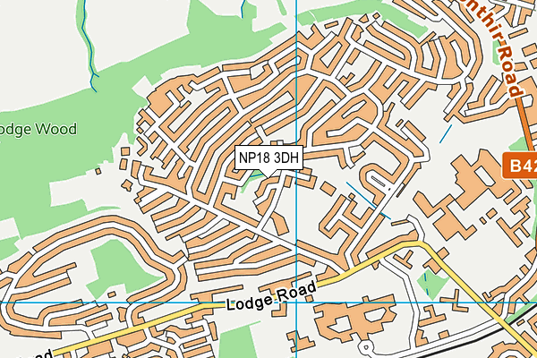 NP18 3DH map - OS VectorMap District (Ordnance Survey)