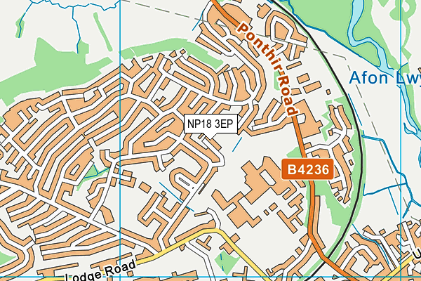 NP18 3EP map - OS VectorMap District (Ordnance Survey)