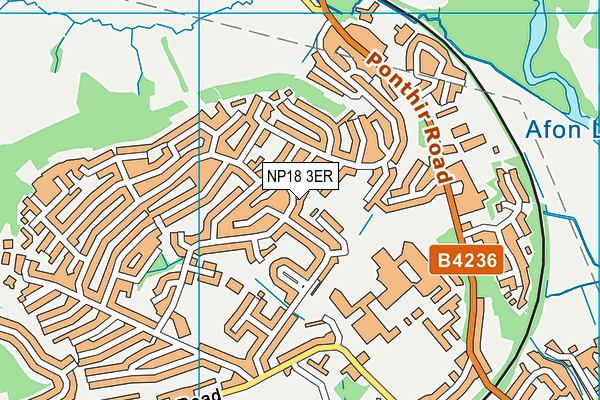 NP18 3ER map - OS VectorMap District (Ordnance Survey)