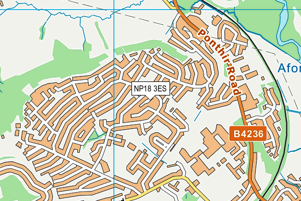 NP18 3ES map - OS VectorMap District (Ordnance Survey)