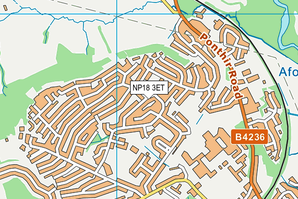 NP18 3ET map - OS VectorMap District (Ordnance Survey)