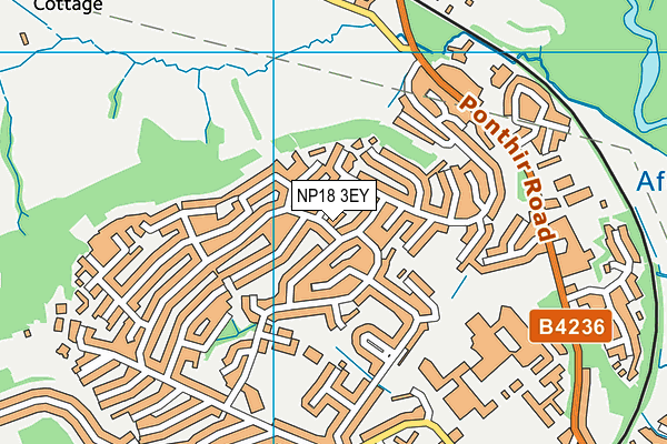 NP18 3EY map - OS VectorMap District (Ordnance Survey)