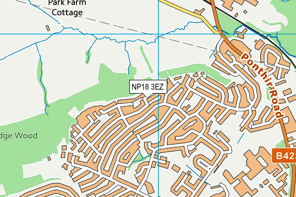 NP18 3EZ map - OS VectorMap District (Ordnance Survey)