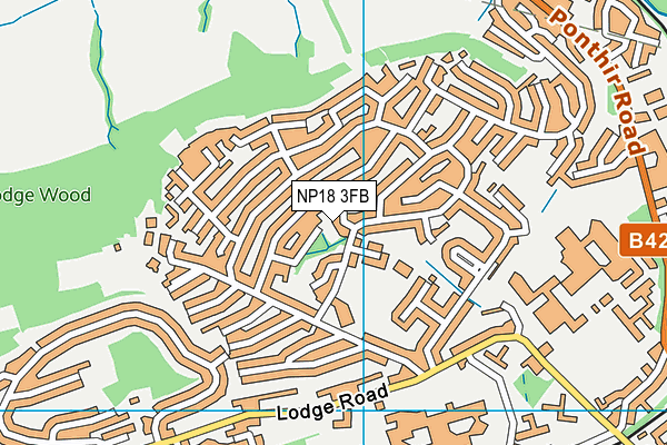 NP18 3FB map - OS VectorMap District (Ordnance Survey)