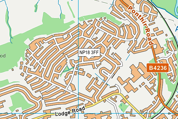 NP18 3FF map - OS VectorMap District (Ordnance Survey)