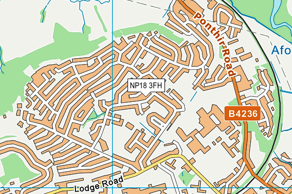 NP18 3FH map - OS VectorMap District (Ordnance Survey)