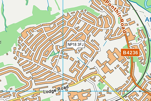 NP18 3FJ map - OS VectorMap District (Ordnance Survey)