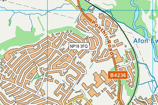 NP18 3FQ map - OS VectorMap District (Ordnance Survey)