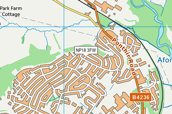 NP18 3FW map - OS VectorMap District (Ordnance Survey)