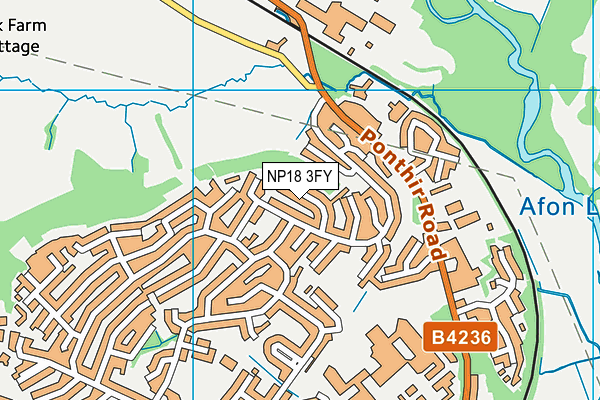 NP18 3FY map - OS VectorMap District (Ordnance Survey)