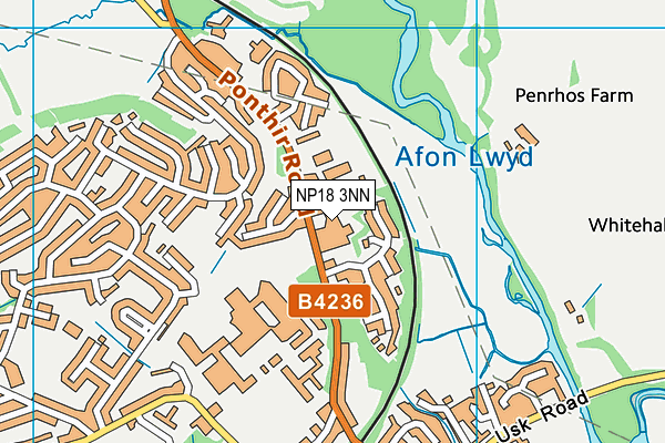 NP18 3NN map - OS VectorMap District (Ordnance Survey)