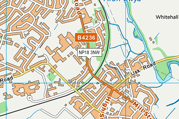 NP18 3NW map - OS VectorMap District (Ordnance Survey)