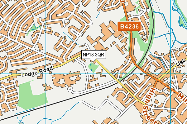 NP18 3QR map - OS VectorMap District (Ordnance Survey)