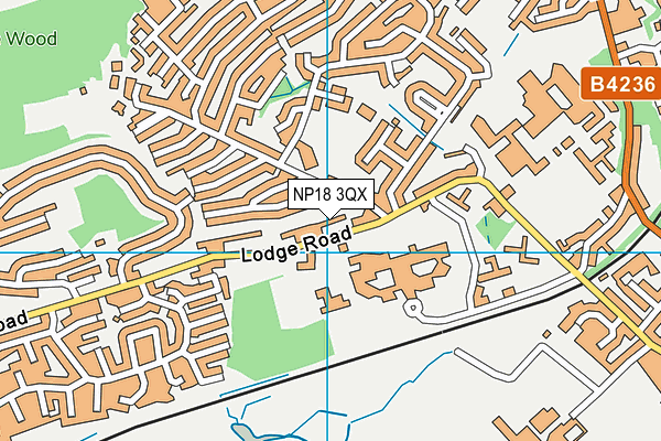 NP18 3QX map - OS VectorMap District (Ordnance Survey)