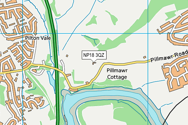 NP18 3QZ map - OS VectorMap District (Ordnance Survey)