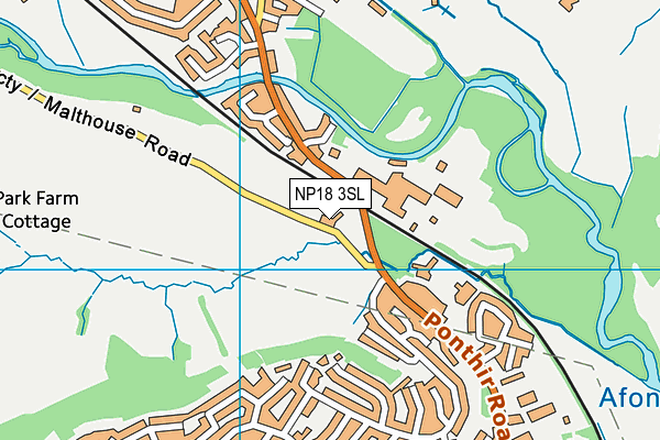 NP18 3SL map - OS VectorMap District (Ordnance Survey)