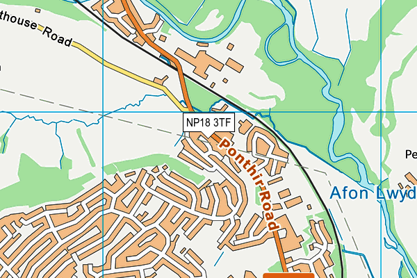 NP18 3TF map - OS VectorMap District (Ordnance Survey)