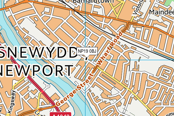 NP19 0BJ map - OS VectorMap District (Ordnance Survey)