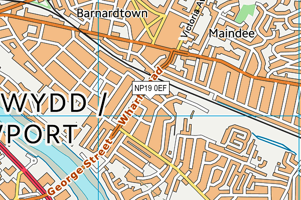 NP19 0EF map - OS VectorMap District (Ordnance Survey)