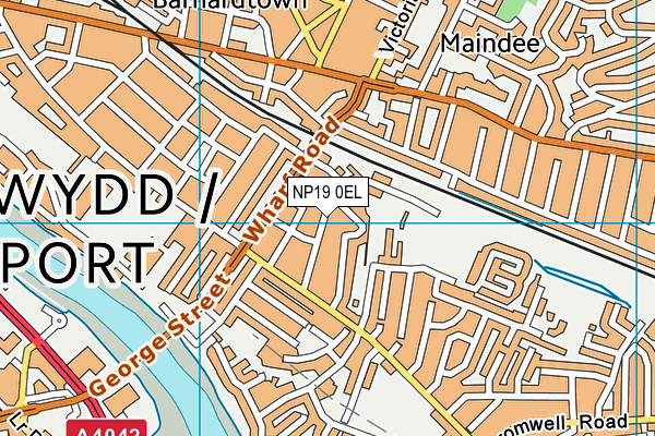 NP19 0EL map - OS VectorMap District (Ordnance Survey)