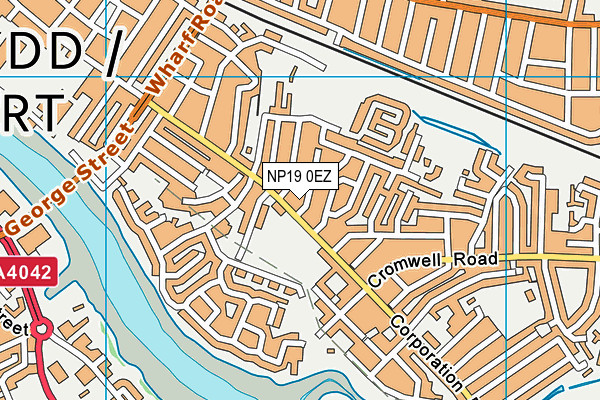 NP19 0EZ map - OS VectorMap District (Ordnance Survey)