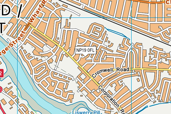NP19 0FL map - OS VectorMap District (Ordnance Survey)